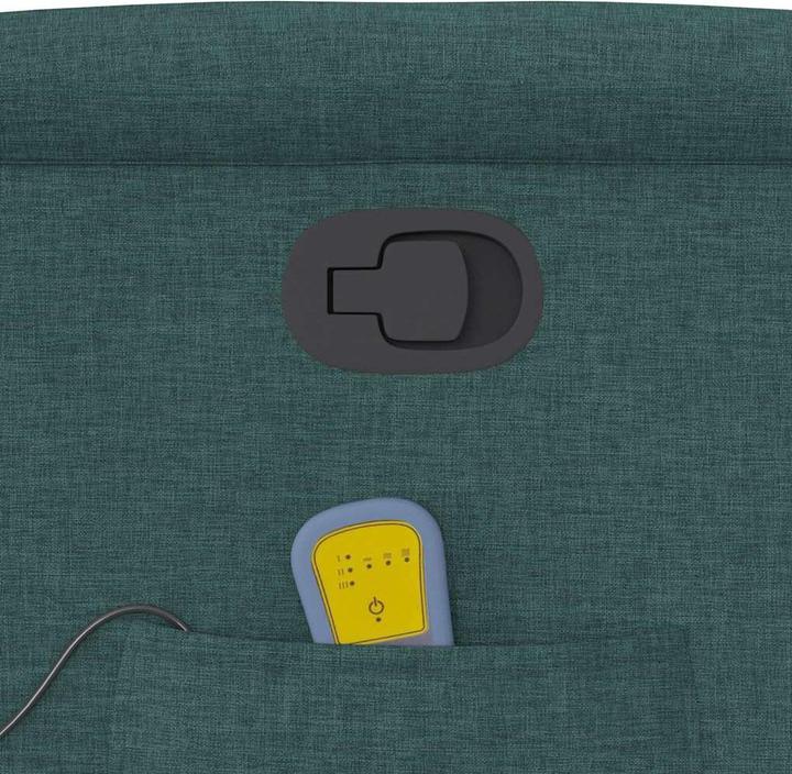 Immagine prodotto VidaXL Poltrona massaggiante con ausilio stand-up in tessuto verde scuro