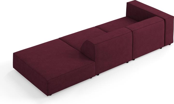 Actual product image Cosmopolitan Design Right Sofa, "Arendal", 4 Seats, Ruby, 262x102x70 Made in Europe