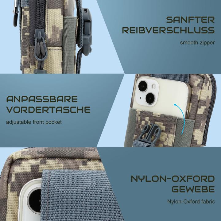 Produktbild Cadorabo Handytasche für WIKO RAINBOW JAM Hülle im Militär Style (Wiko Rainbow Jam)