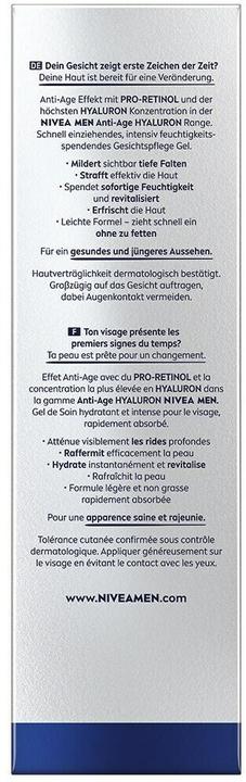 Actual product image NIVEA MEN Anti-Age Hyaluron Hydro Gesichtsgel (50 ml, Face gel)