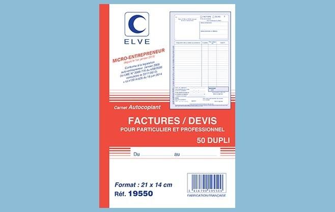 Produktbild ELVE Manifold Factures / Devis, 50 feuillets, A5, dupli (50x)