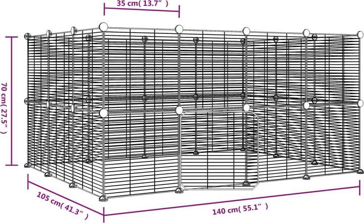 Produktbild vidaXL Haustierkäfig