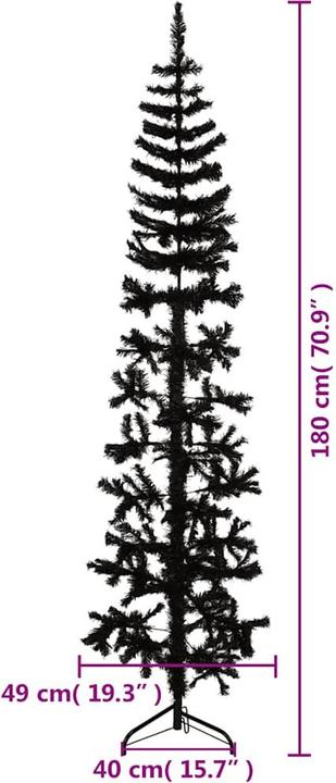 Produktbild vidaXL Künstlicher Halb-Weihnachtsbaum (180 cm)