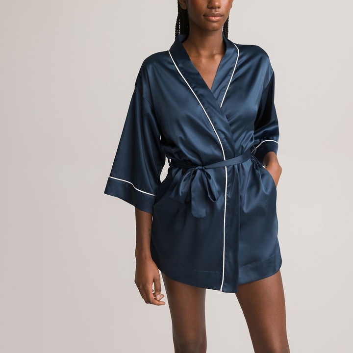 Produktbild La Redoute Collections Satin-Kimono mit 3/4-Ärmeln (W32/L34)