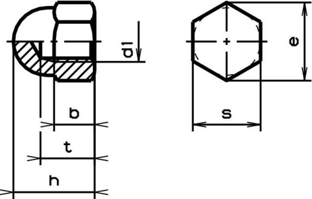 Actual product image BestaPac Hutmutter rostfrei M10
