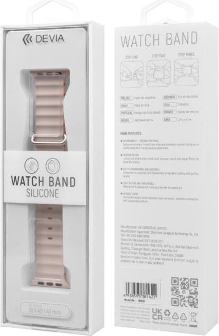 Productafbeelding Devia bandje Deluxe Sport6 voor Apple Watch 38mm/ 40mm/ 41mm zwart geel (40 mm, Silicone)