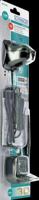 Produktbild Schwaiger HD Stabantenne (Zimmerantenne, 35 dB, DVB-T / -T2, DAB/ DAB+)