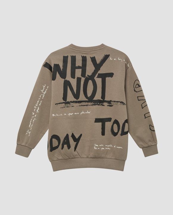 Produktbild s.Oliver Sweatshirt Oversized Sweatshirt mit All-over-Print (134, 140)