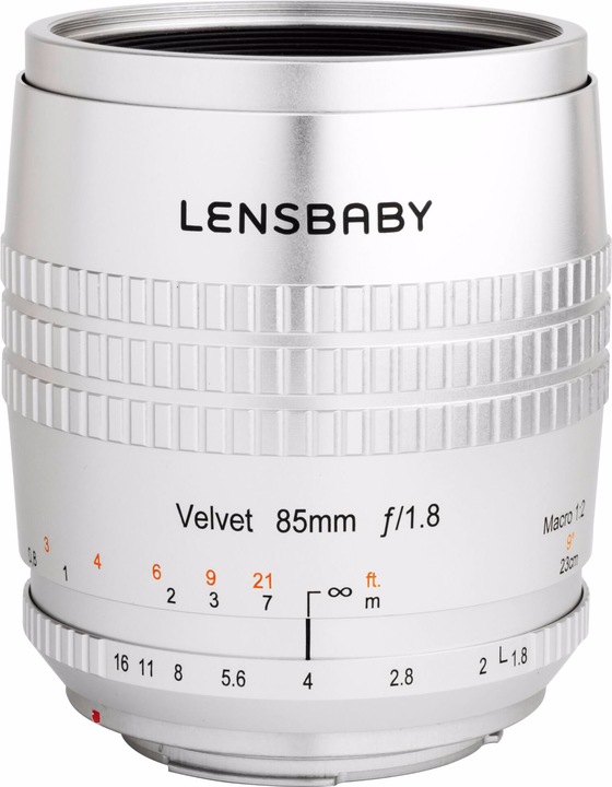 Produktbild Lensbaby Velvet 85 silver MFT (Fujifilm X, Vollformat, APS-C / DX)