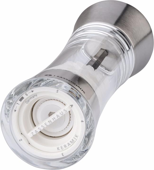 Actual product image Zassenhaus Salt mill Aachen acrylic/stainless steel, 18 cm (Salt)