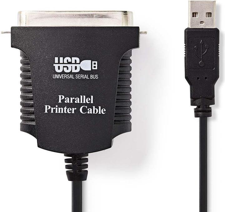 Nedis Centronics printer cable USB A plug - 3 pieces