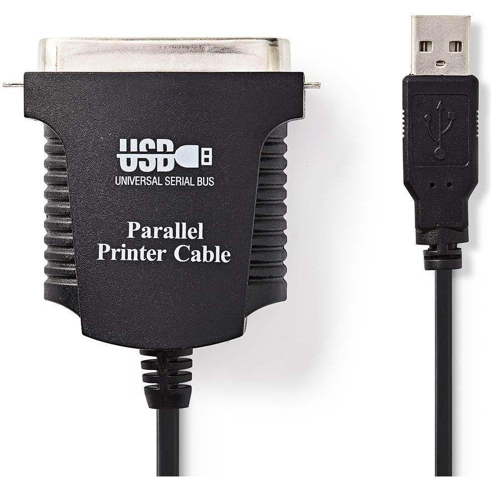 Nedis Centronics Druckerkabel USB A Stecker - 3 Stück (2 m, USB 2.0), USB Kabel