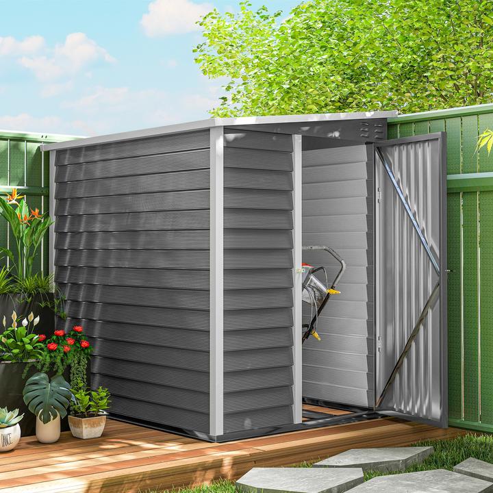 Image du produit Outsunny Gerätehaus Stahl Hellgrau