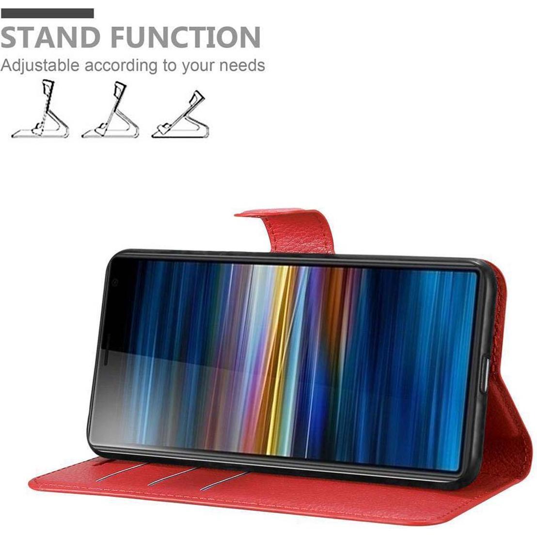Thumbnail - Cadorabo Book mit Standfunktion Cover (Sony Xperia L3), Smartphone Hülle, Rot
