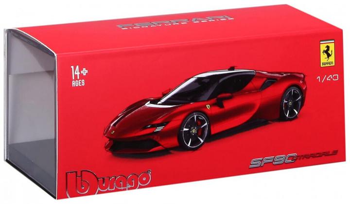 Actual product image Bburago Ferrari Signature SF90 Stradale 1/43 red