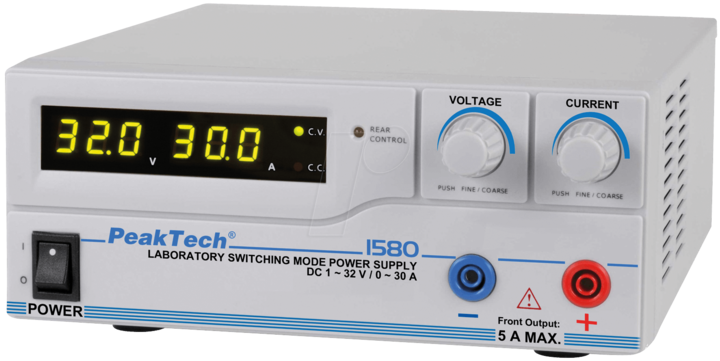 Actual product image Peaktech Laboratory power supply 1 channel...32 VDC 30 A, programmable ( 1580)