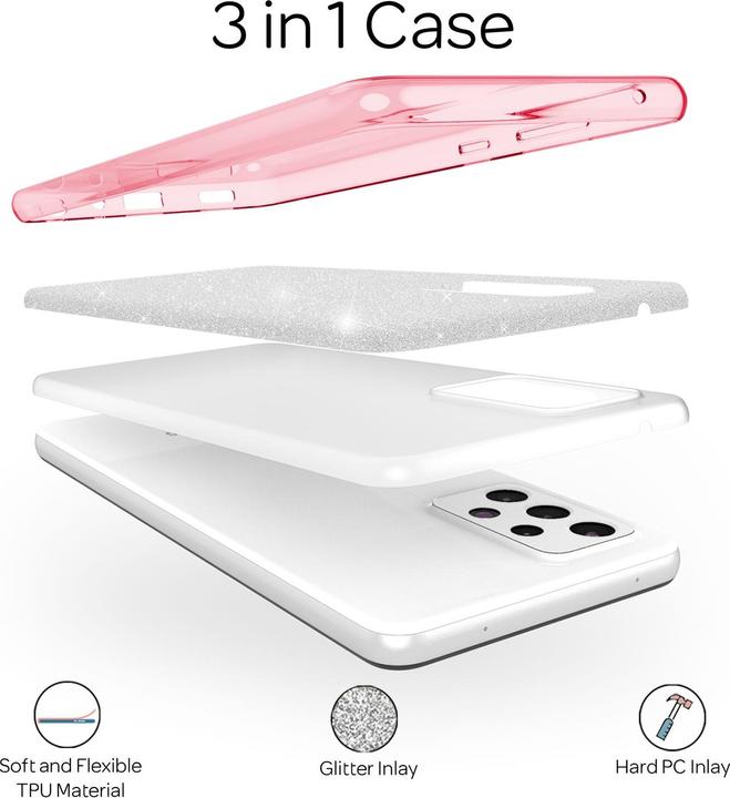 Actual product image Nalia Glitter cover (Samsung Galaxy A33)