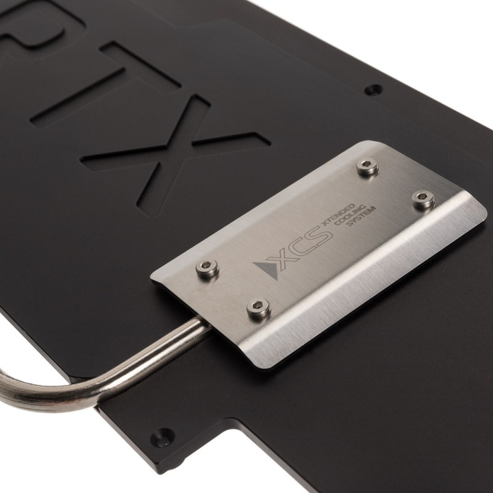 Actual product image Aqua Computer kryographics NEXT RTX 3080/3090 Strix GPU Backplate - active XCS