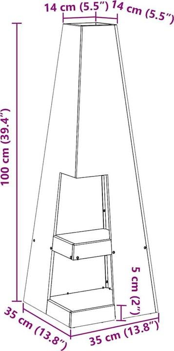 Immagine prodotto VidaXL Tragbarer Outdoor-Miniherd