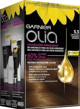 Actual product image Garnier OLIA Coloración Permanente #5,3 Capuccino 4 pz (5.3 Capuccino)