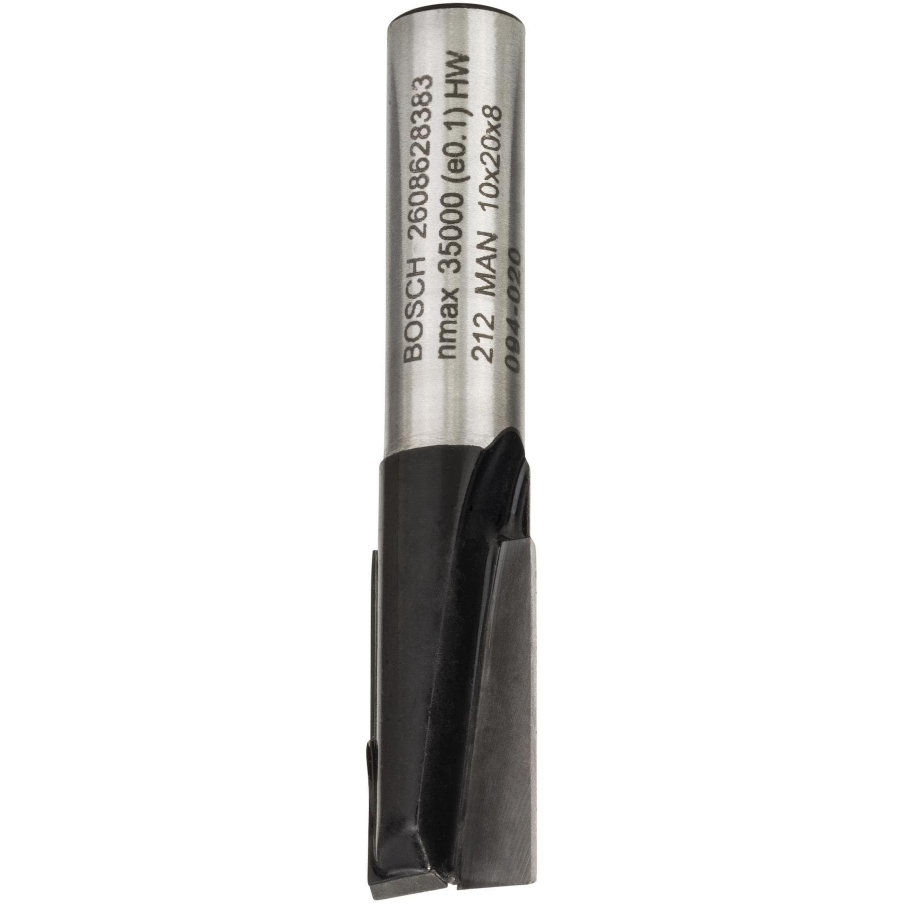 Bosch Professional Zubehör, Fräser, Nutfräser, 8 mm, D1 10 mm, L 19,6 mm, G 51 mm. Für Handfräsen
