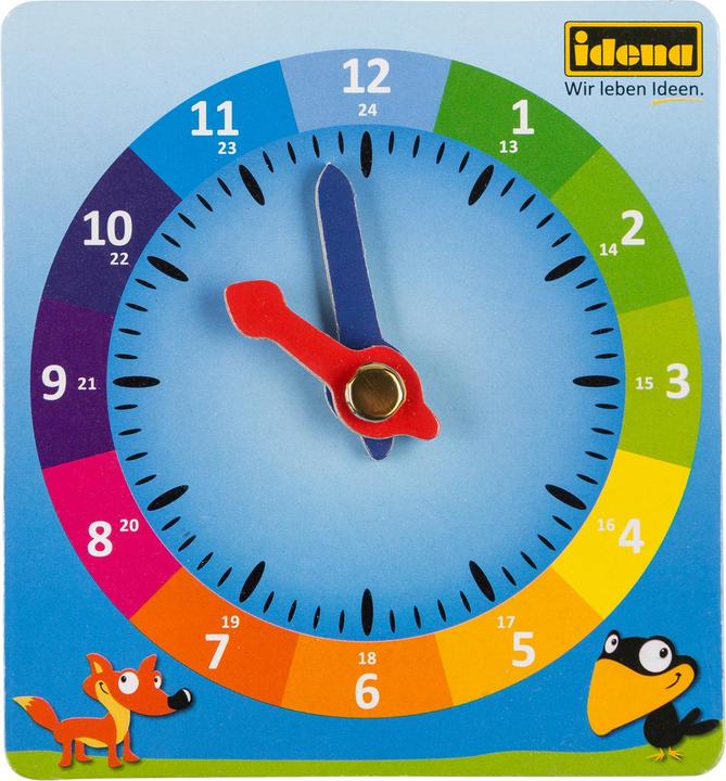 Actual product image Idena Learning clock square cardboard FSC-Rec