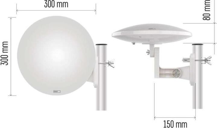 Produktbild Emos Village Moon-V900 (Parabolantenne, 20 dB, DAB/ DAB+, LTE, DVB-T / -T2)