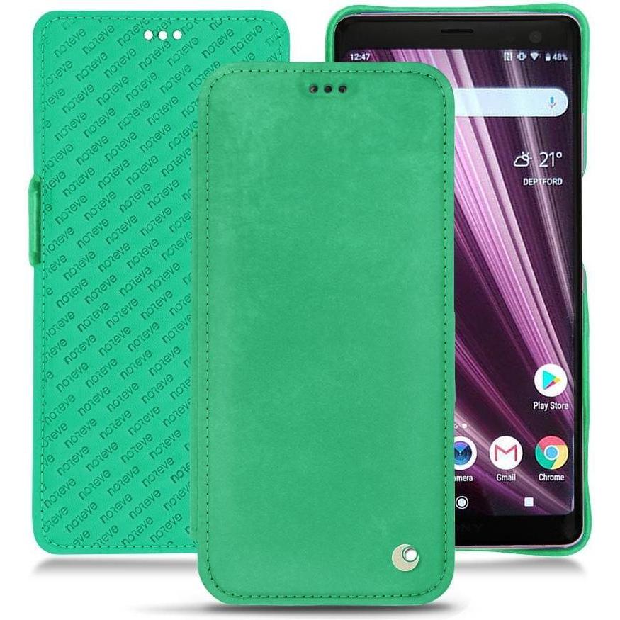 Thumbnail - Noreve Lederschutzhülle horizontal (Sony Xperia XZ3), Smartphone Hülle, Grün