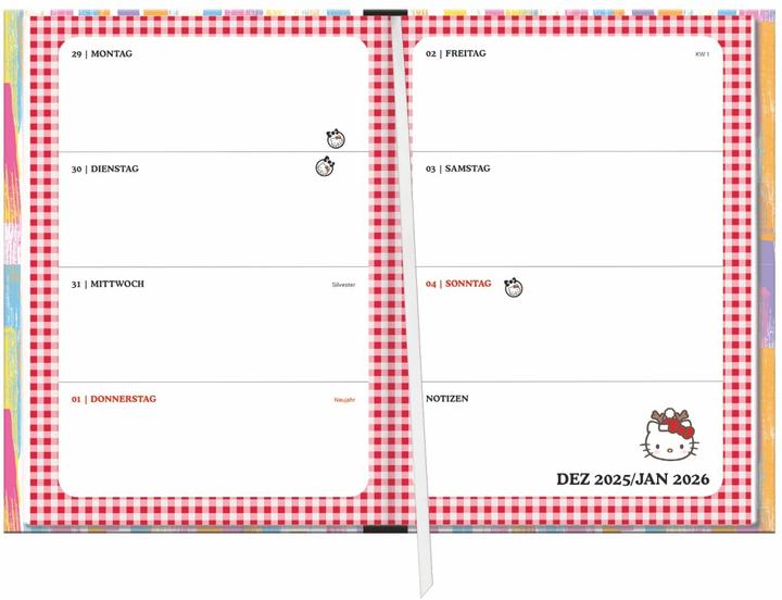 Image du produit Hello Kitty Schülerkalender A5 2026 - 17 Monate ab August 2025 (A5, 1 semaine / 2 pages)