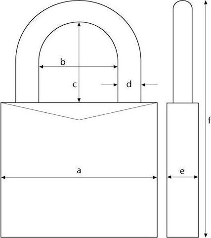 Actual product image Abus Padlock 64TI / 20 SB