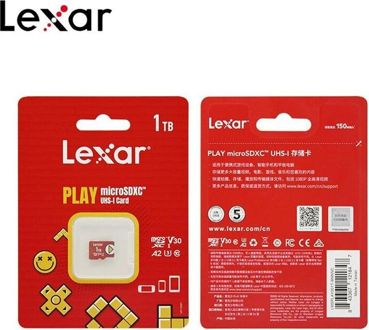 Actual product image Lexar Play (1000 GB, microSDXC, U3, UHS-I)