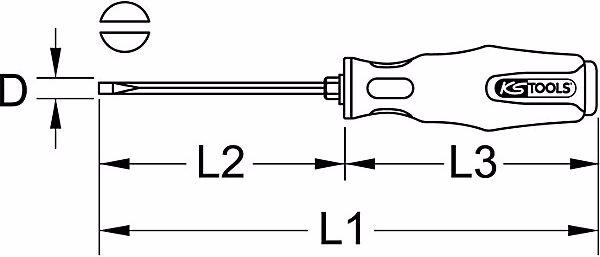 Produktbild KS Tools ERGOTORQUEmax Schraubendreher (Schlitz)