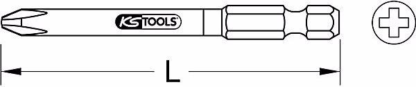 Produktbild KS Tools 1/4" TORSIONpower Bit, Länge 75 mm, PH (Kreuz Phillips PH)