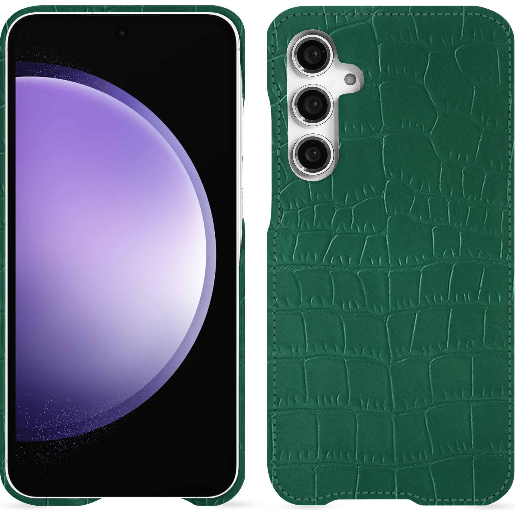 Thumbnail - Noreve Lederschutzhülle (Samsung Galaxy S23 FE), Smartphone Hülle, Grün
