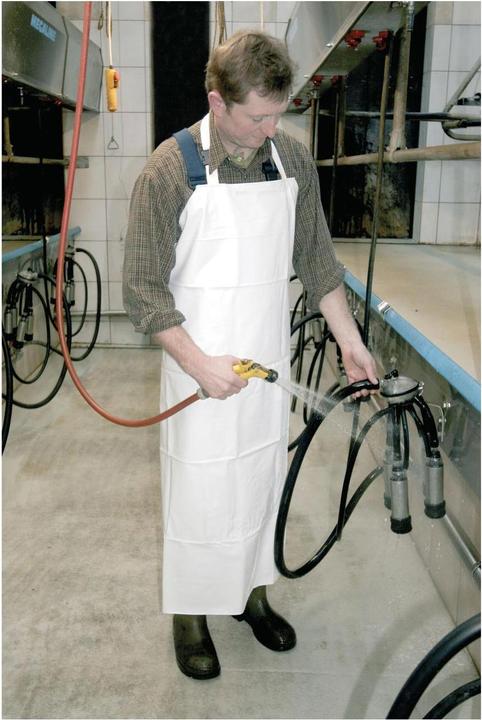 Kerbl Washing apron, agriculture house yard waterproof, white 120x80