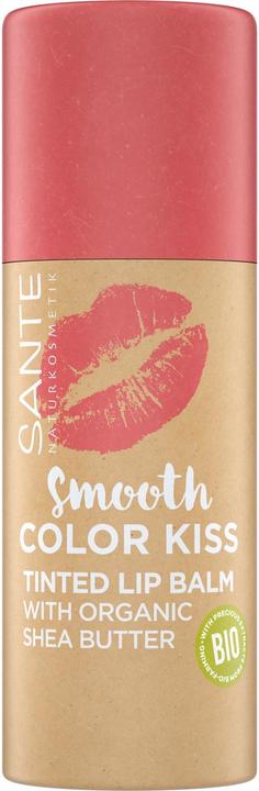 Produktbild Sante Lippenstift Smooth Color Kiss 01 Soft Coral (Lippenpflege getönt, 7 ml)