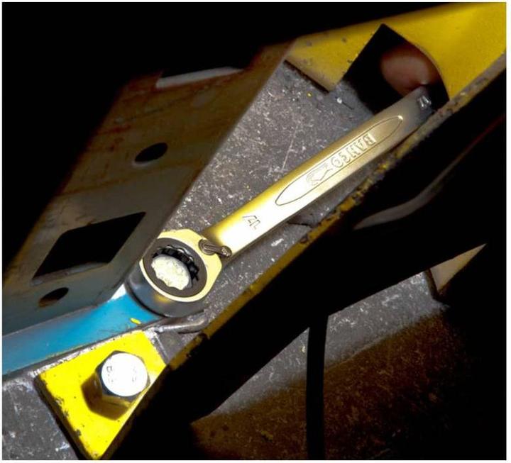 Actual product image Bahco 17 mm ratchet ring spanner, chrome-plated, 226 mm (17 mm)