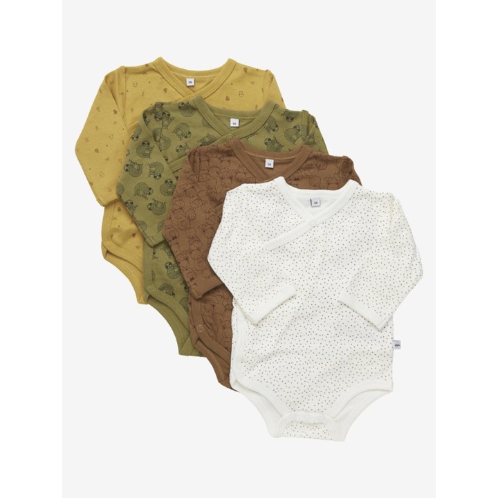 Produktbild Pippi Wickel-Langarm-Body 4er-Set Tinsel Gr. 74 (74)