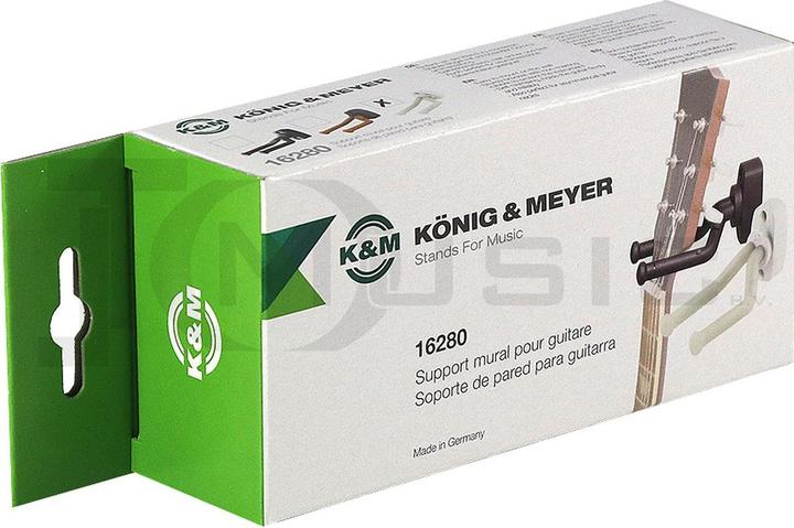 Immagine prodotto K&M 16280 Supporto da parete per chitarra (Chitarra, Chitarra elettrica, Spigola)