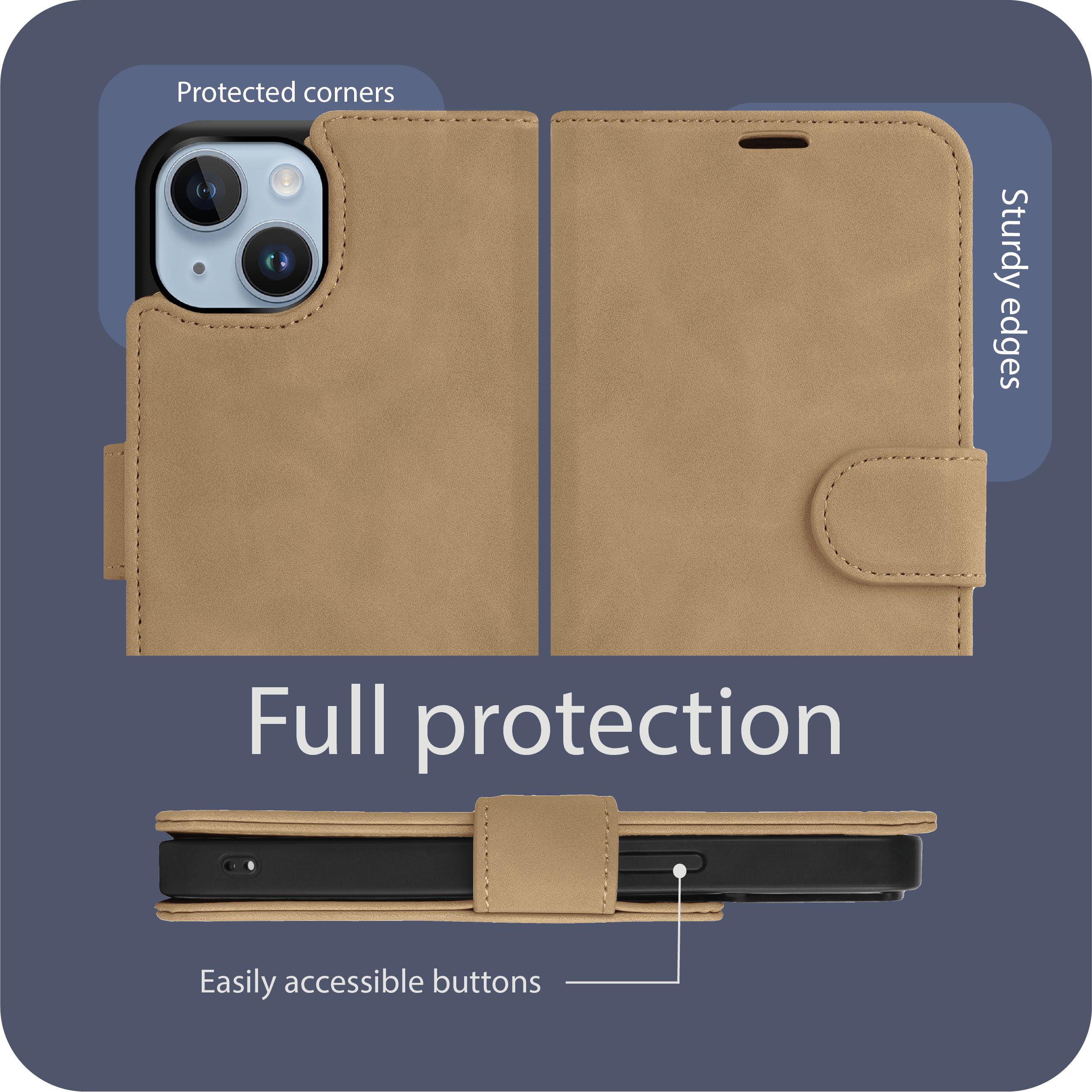 Cazy Abnehmbare Brieftaschenhülle für iPhone 15 Plus, Abnehmbare Hülle, Magfit, 2-in-1-Design (Apple iPhone 15 Plus), Sm...