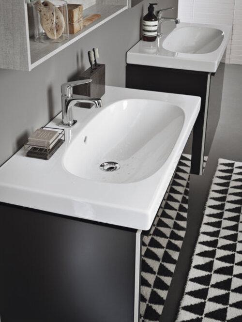Actual product image Geberit Keramag Acanto Wash basin Compact 500634, without tap hole, with overflow, 900x420mm (500 mm, 900 mm)