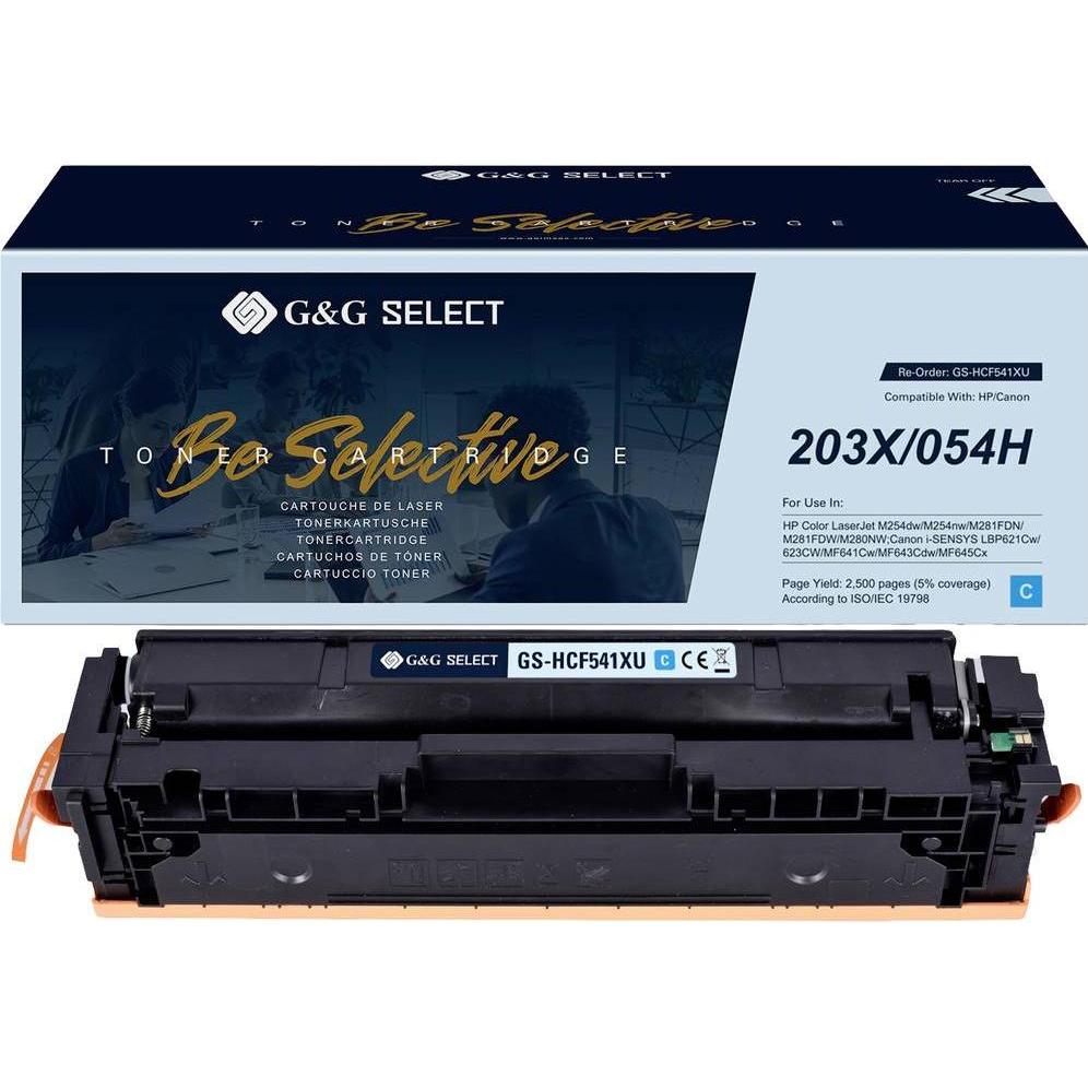 G&G, Toner, Toner ersetzt HP 203X Kompatibel Cyan CF541X/Cartridge 054H Cyan GS-HCF541