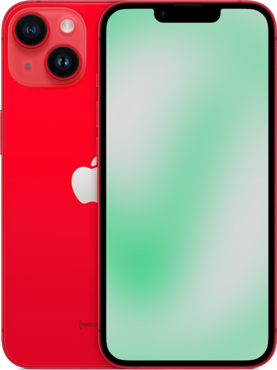 Produktbild Revendo iPhone 14 (128 GB, PRODUCT, 6.10", 12 Mpx, SIM + eSIM, B / Sehr gut)