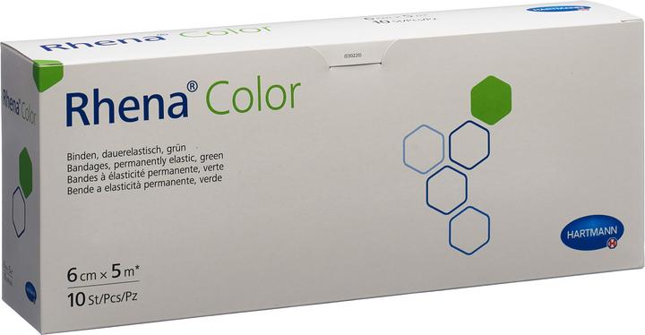 Produktbild Rhena Color Elastische Binden 6cmx5m grün offen