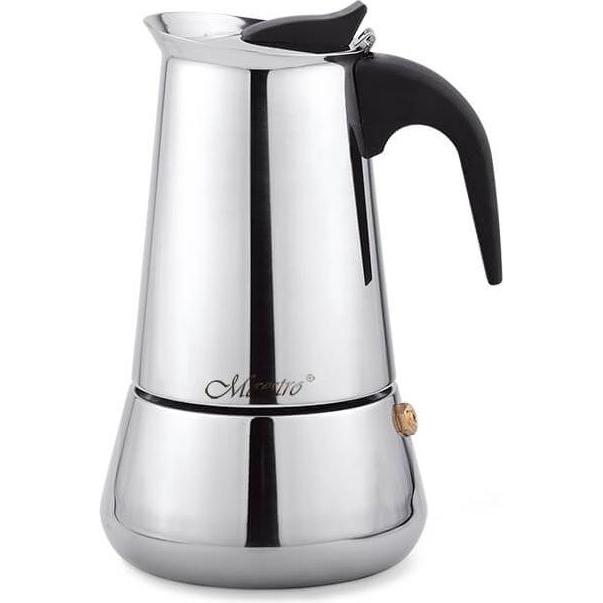Maestro 4-Tassen-Kaffeemaschine MR-1660-4 silber, Caffettiera moka, Argento