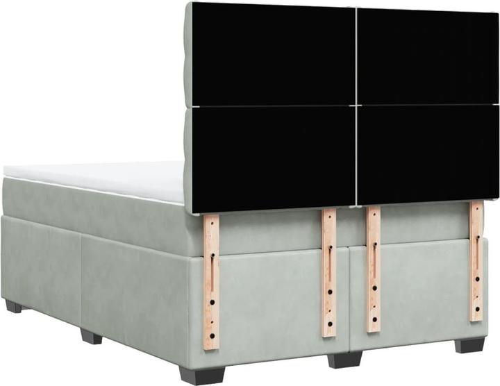 Produktbild vidaXL Bo x springbett mit Matratze 140 x 200 cm Samt (140 x 200 cm)