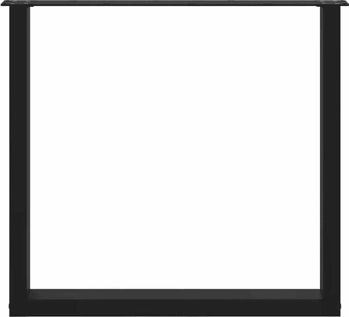 Image du produit vidaXL Pieds de table basse en U 2 pcs. noir 90x(72-73) cm acier Pied de table