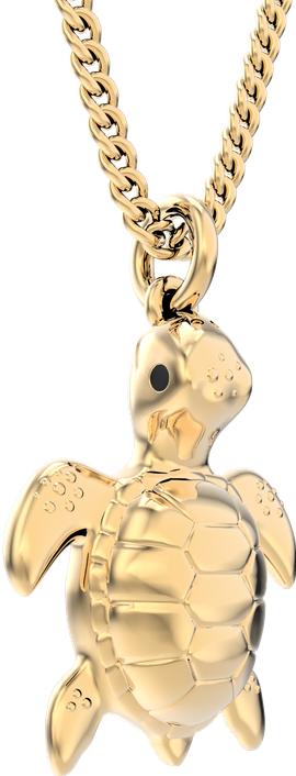 Actual product image MTM Sea Turtle Necklace (Brass, 18k Gold, 43 cm)