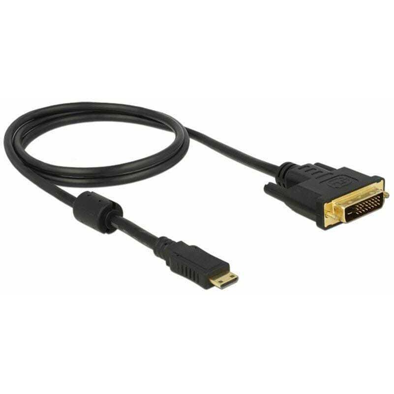 Thumbnail - Delock mini HDMI (Typ C) — DVI (1 m, HDMI, DVI), Video Kabel