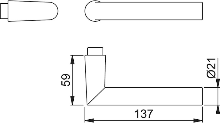 Produktbild Hoppe Türdrücker 1400 Amsterdam (Türgriff)